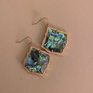 Rose Gold & Abalone Earrings